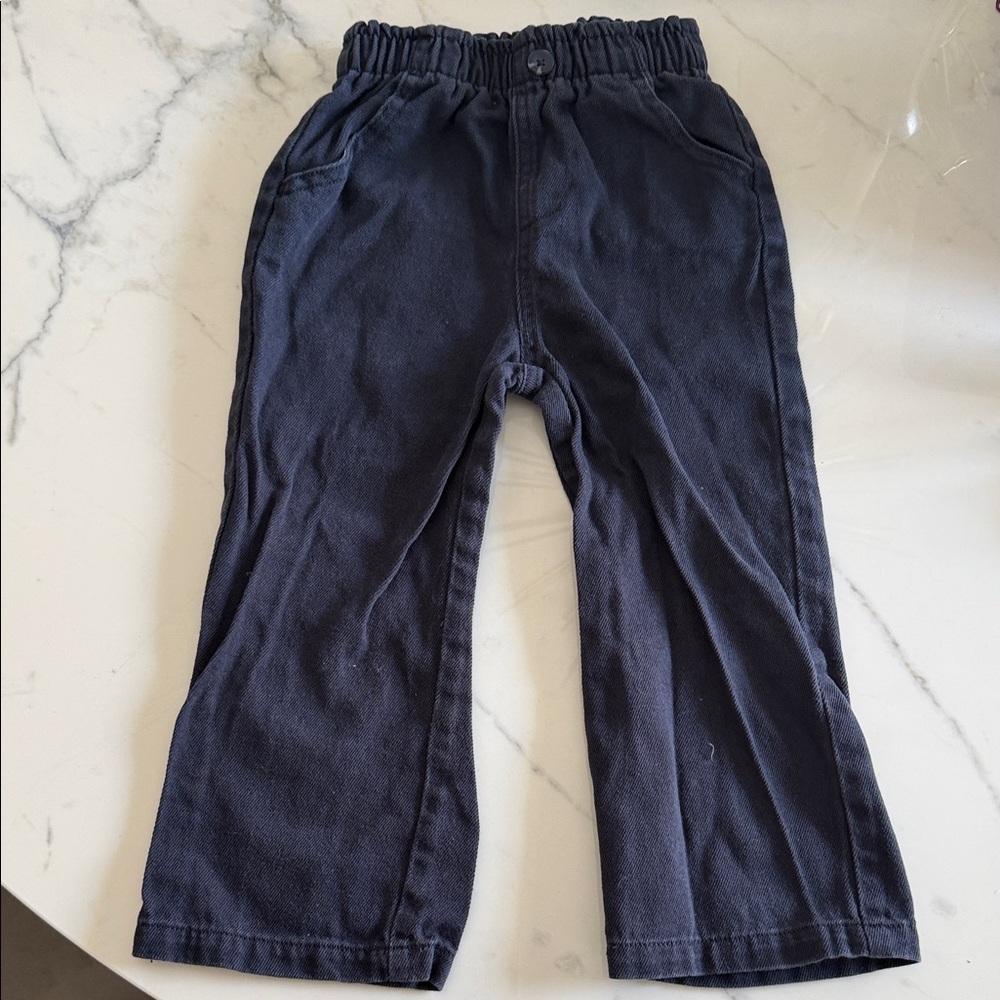 Pekkle Kids Navy Blue Cargo Pants 4T